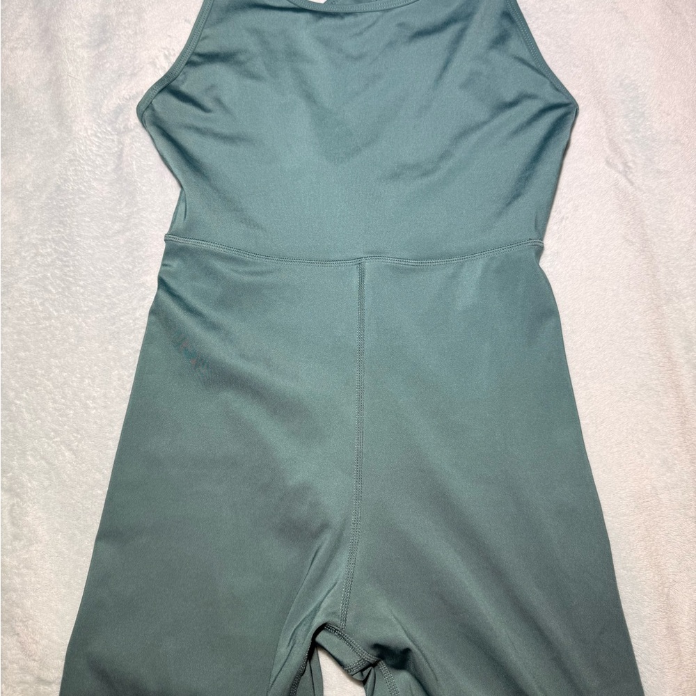 Nova Sport Womens Olive green Sleeveless Full-Length Activewear Jumpsuit sz S